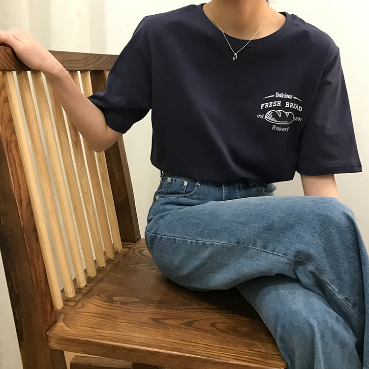 Весенняя футболка Женские топы 2020 Лето ulzzang harajuku корейская мода винтажный принт