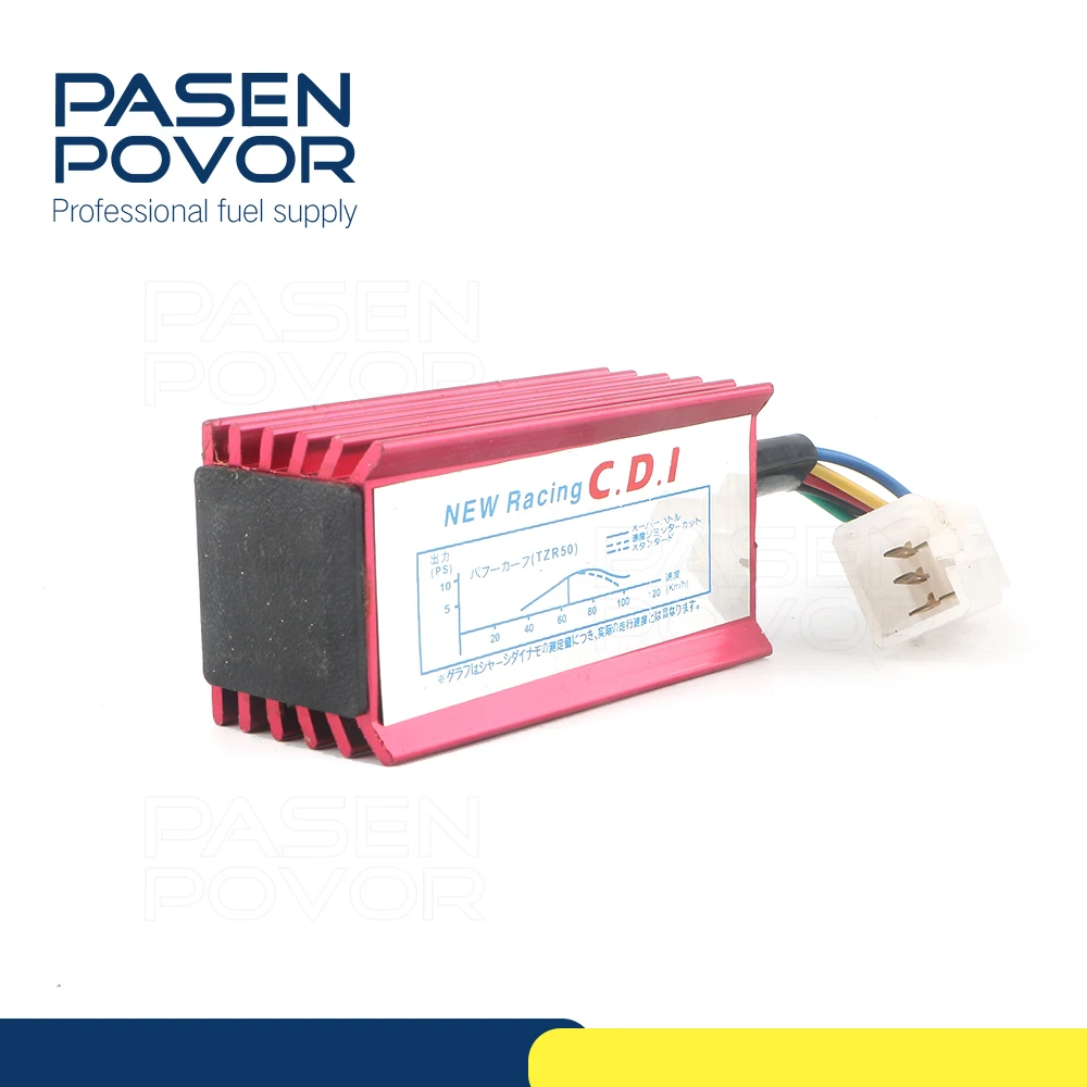 Pasenpovor CDI гонки Коробка для 110 125 CC Красный 5 pin Аксессуары мотоциклов|Зажигание