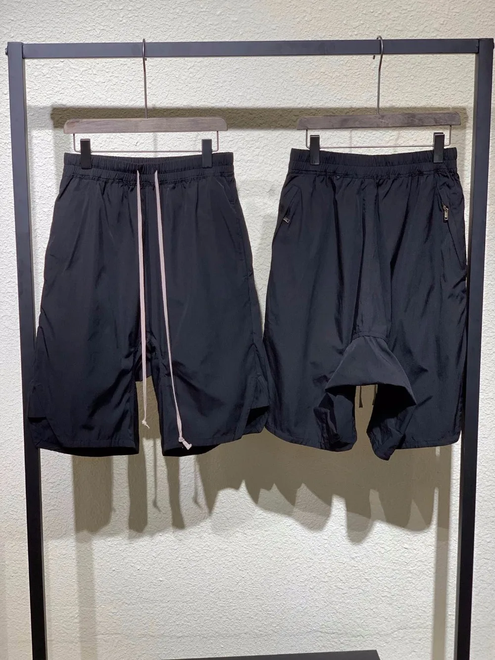 Мужские/Женские Короткие шаровары свободного покроя 19ss черные повседневные