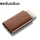 Держатель для кредитных карт, алюминиевая кредитница с RFID-защитой, мини-Чехол