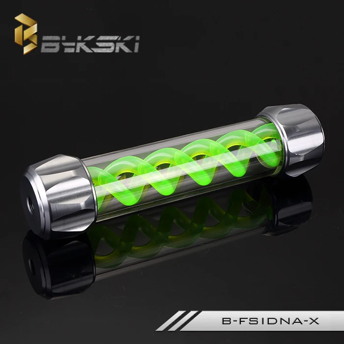 Bykski 260 мм x 50 Алюминий акриловый цилиндр двойной спирали T-Вирус воды компьютер