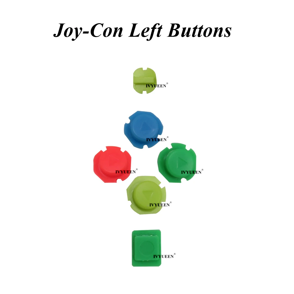Left Buttons IVYUEEN для Joy-con прозрачный корпус для Kind Switch NS JoyCon контроллер DIY замена корпуса оболочка правый левый чехол - Цвет: Left Buttons