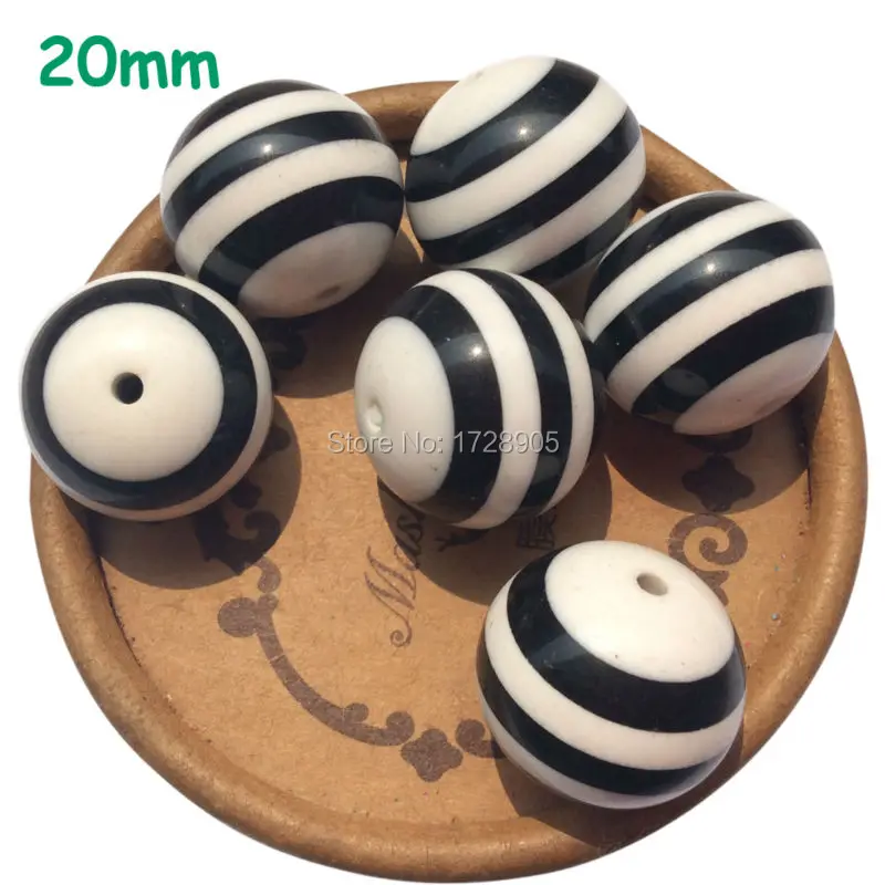 Бусины в полоску 20 мм 200 шт. |