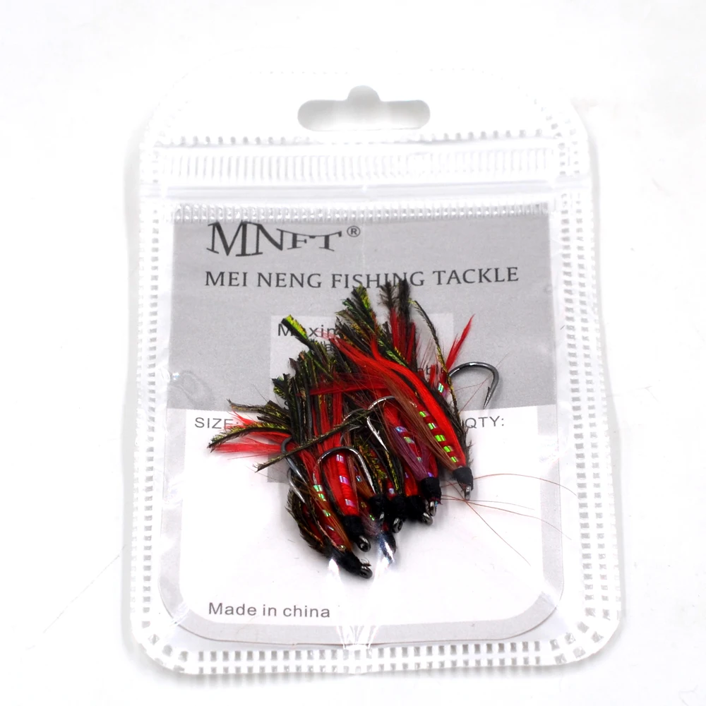 MNFT 10 шт. 7 # Red Peacock Demon Herl Стример Летать форель мухи Fly Fishing|flies photo|flying gyroscopeflying hornets |