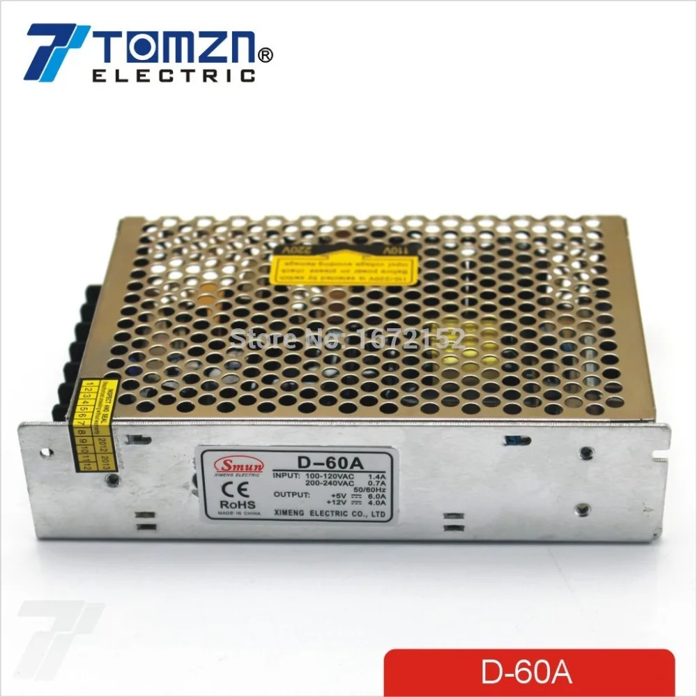 D 60 Вт A Двойной выход 5 в 12 В импульсный источник питания AC к DC DC4A DC3A|power supply voltage