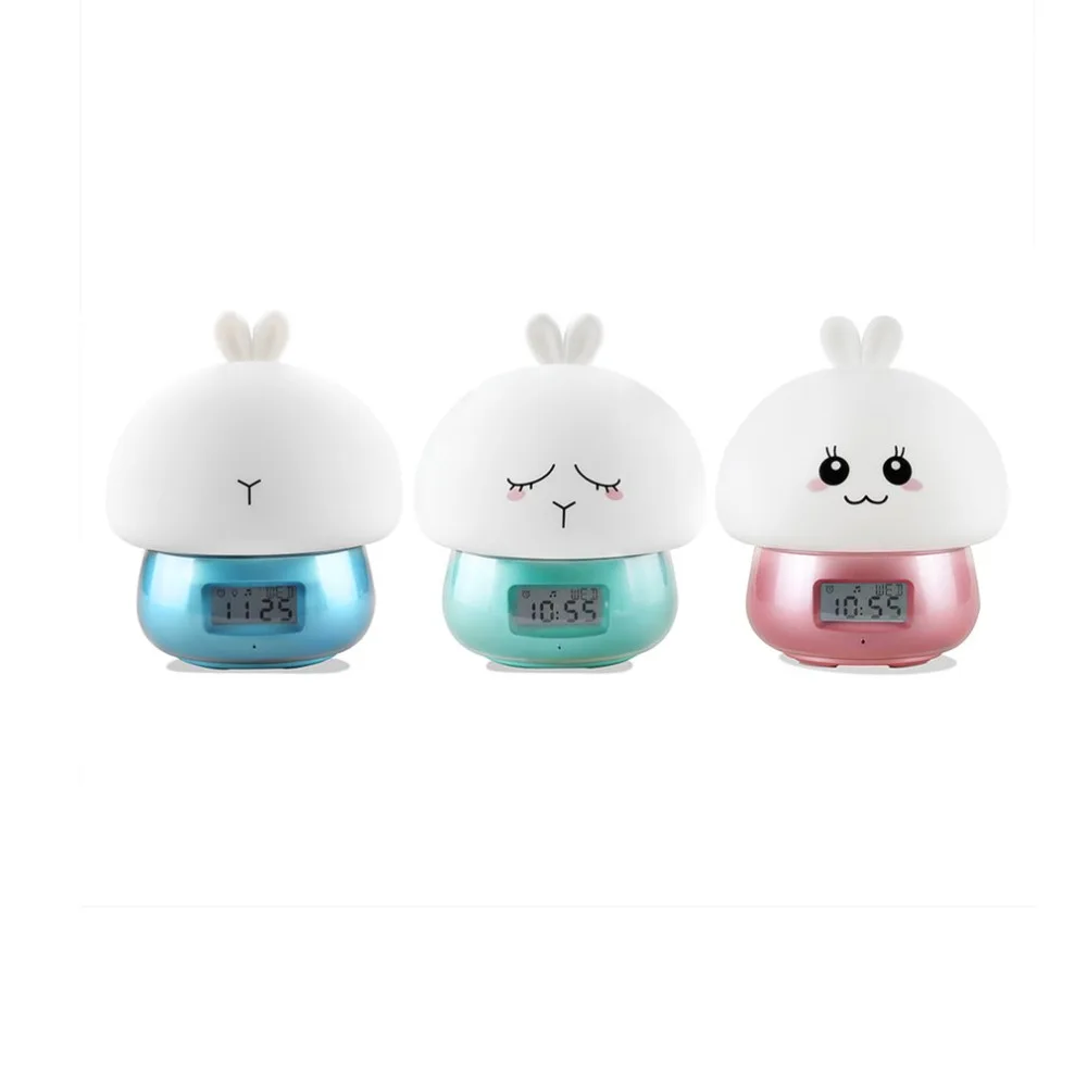 Kawaii милый мультяшный светильник дизайн Многофункциональный Будильник