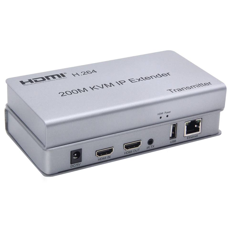 HDMI KVM IP удлинитель 200 м CAT5E/6/7 сигнала Поддержка мыши/клавиатуры ИК пульт