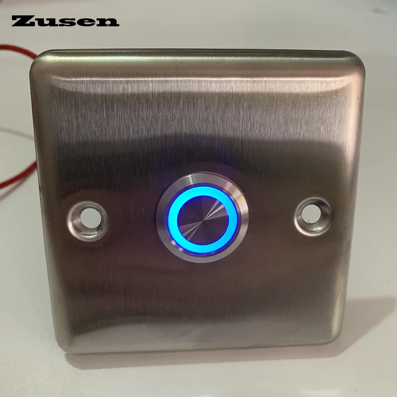 

Zusen 22mm Door Bell Panel Switch Push Button with LED Light IP65(ZS22-11E/B/12V/S with panel)