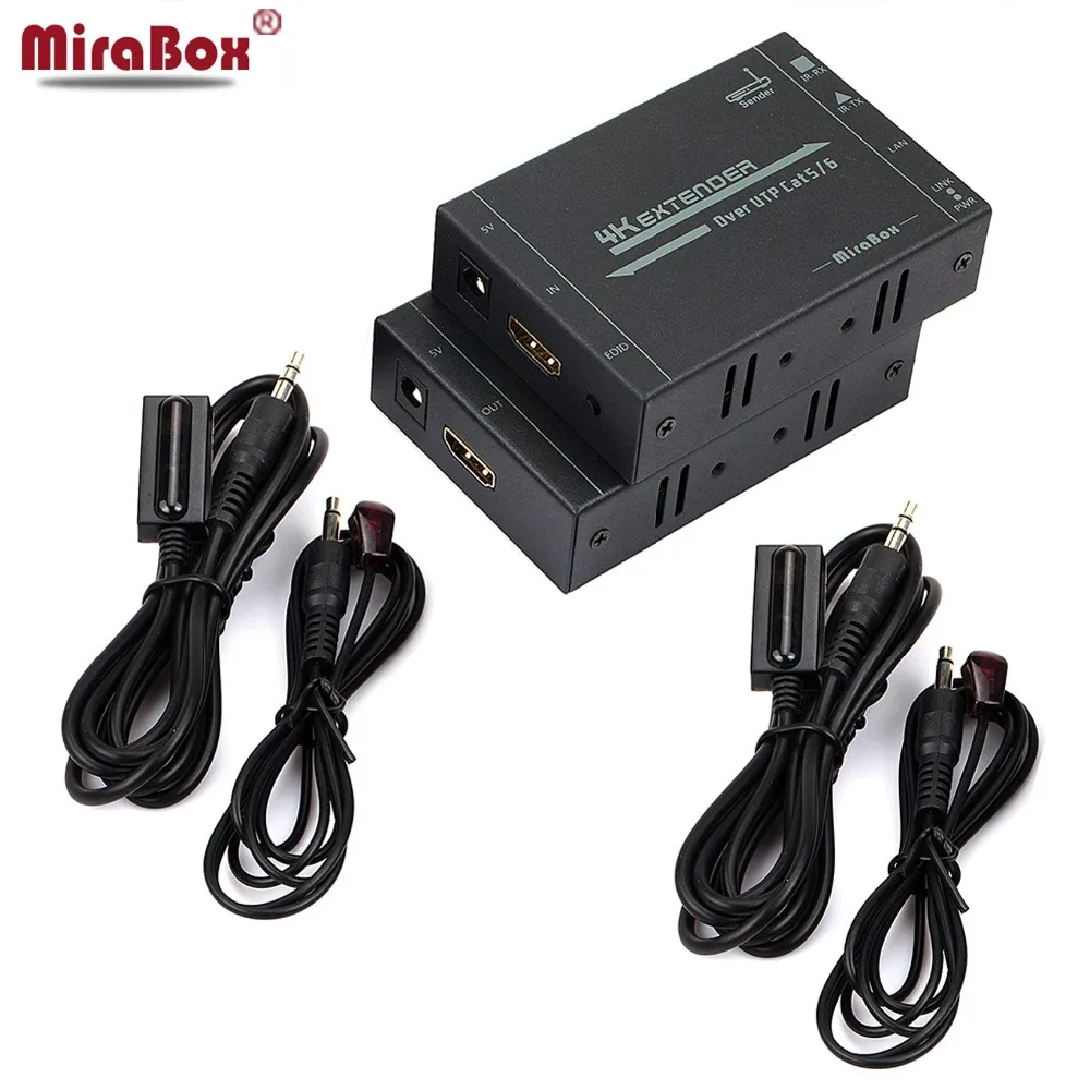 MiraBox 4K * 2K HDMI удлинитель с технологией EDID двухсторонний ИК поддержка HD 2160P @ 30 Гц 60 м
