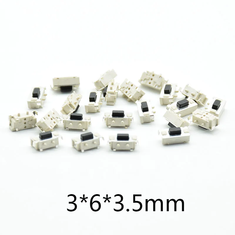 50 шт. белый черный микро тактовый сенсорный выключатель 3*6*3 5 3x6x3 SMD для MP3 MP4