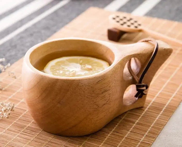 Бесплатная доставка 1 шт. креативные натуральные портативные Деревянные Кружки