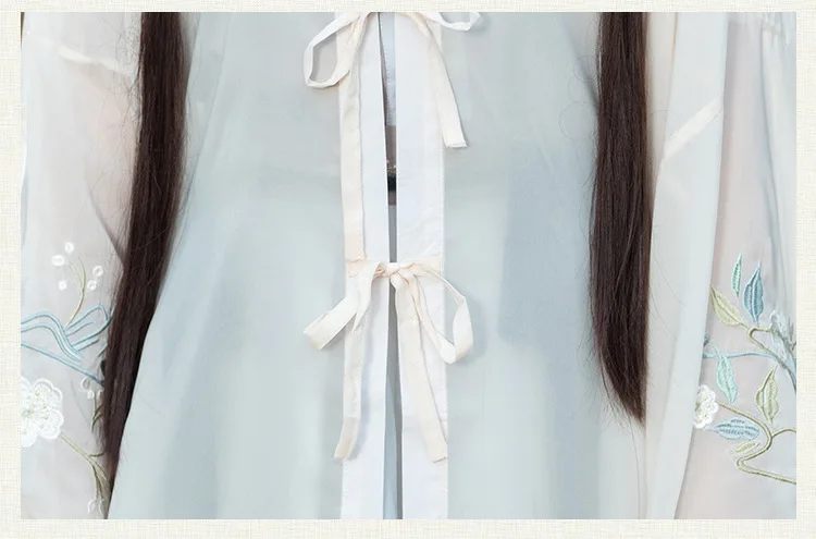 tops Китайский костюм вышивка из льна в народном стиле Танцы одежда девочек ханьфу, косплей в народном стиле платье в китайском стиле Одежда восточные платье для танцев - Цвет: tops