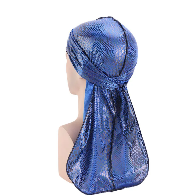 С новым узором под крокодиловую кожу; Durag шелковистые бандана купол Шапка; тюрбан
