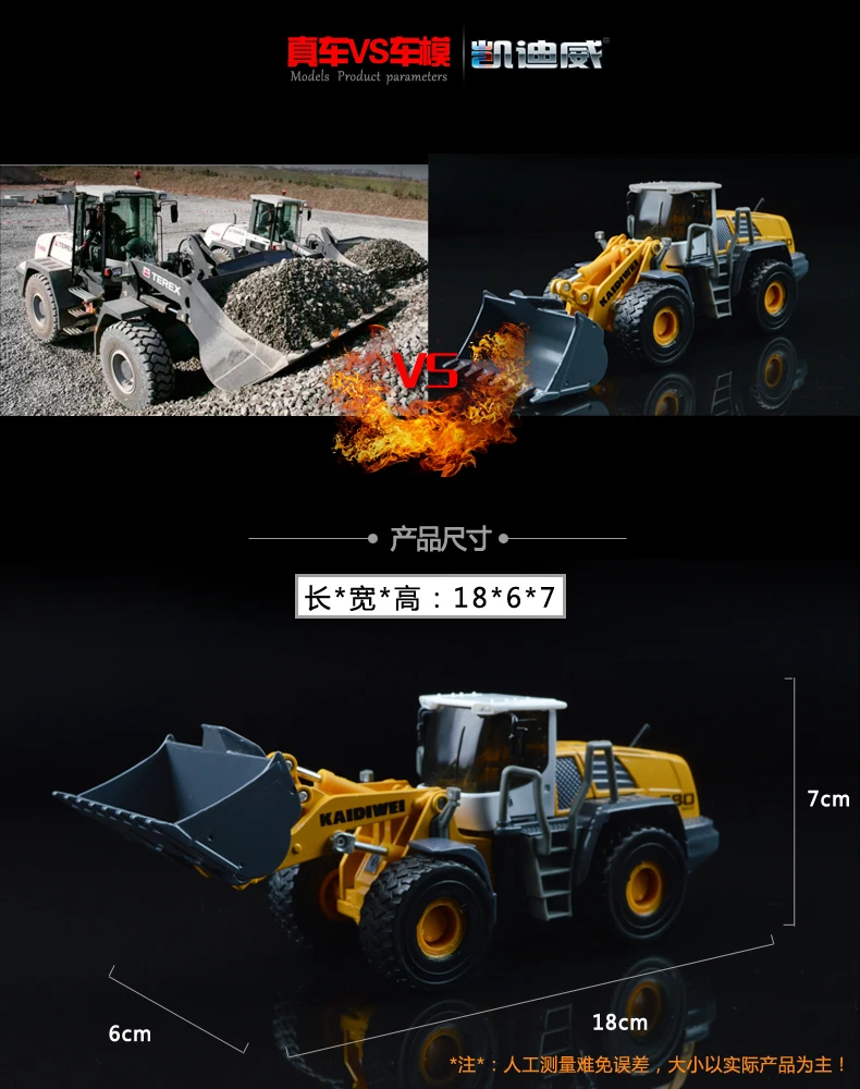 Kdw 620003 625003 игрушка сплава модель погрузчик 1:50 автомобиля грузовик мальчик