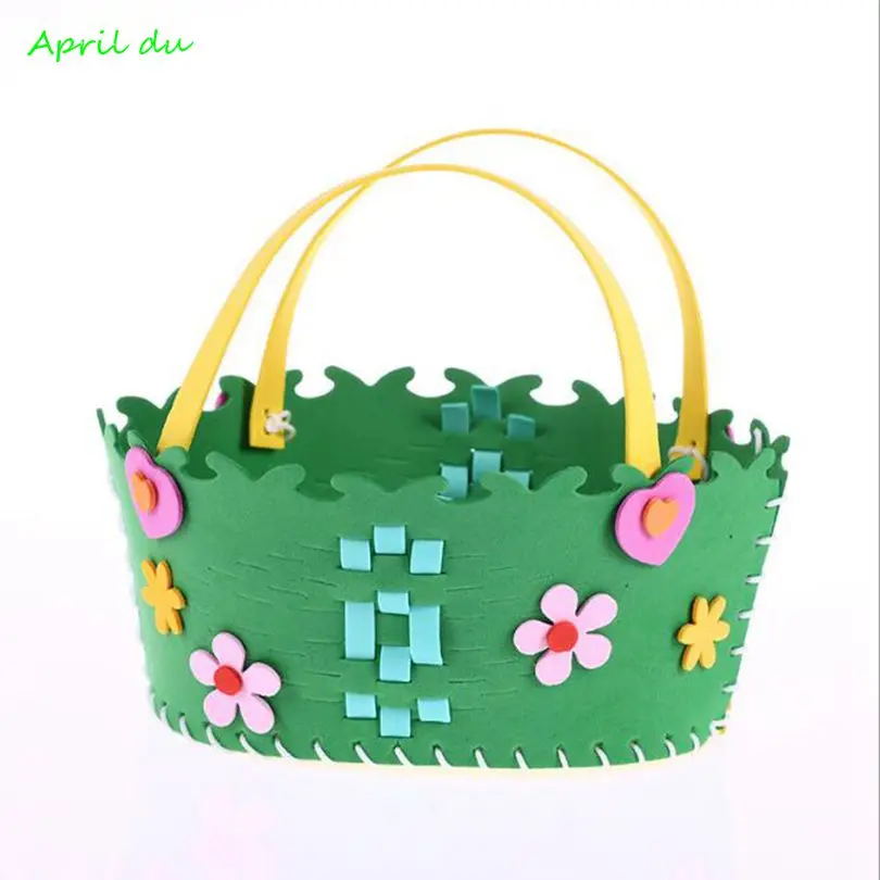 

April Du 1pcs DIY Basket Weaving Craft for Kids Eva Handicraft Material Kits Kindergarten Creative Education Toys Girls