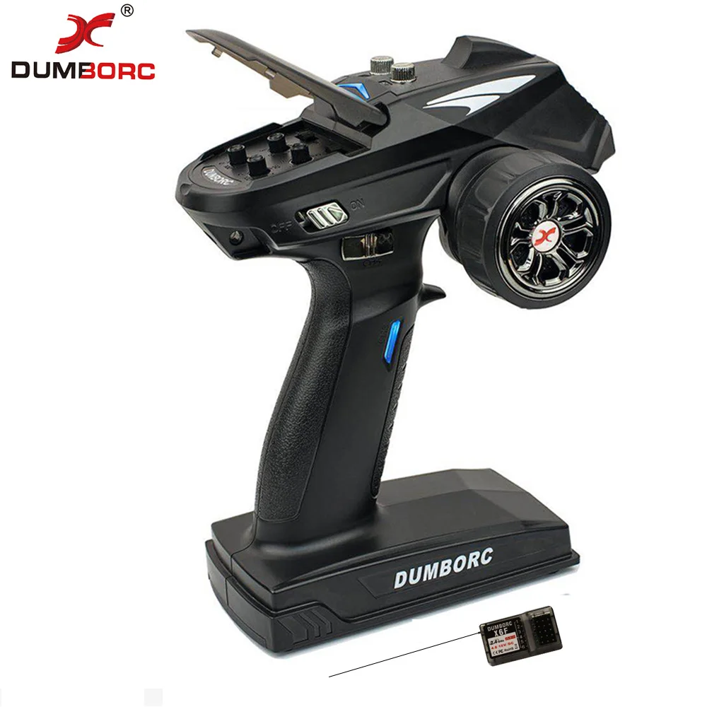 without Gryo DUMBORC-X6 6CH 2,4G RC радио передатчик приемник контроллер с смешанным режимом+ гироскоп приемник для RC автомобилей Лодка Танк поддержка DIY - Цвет: without Gryo