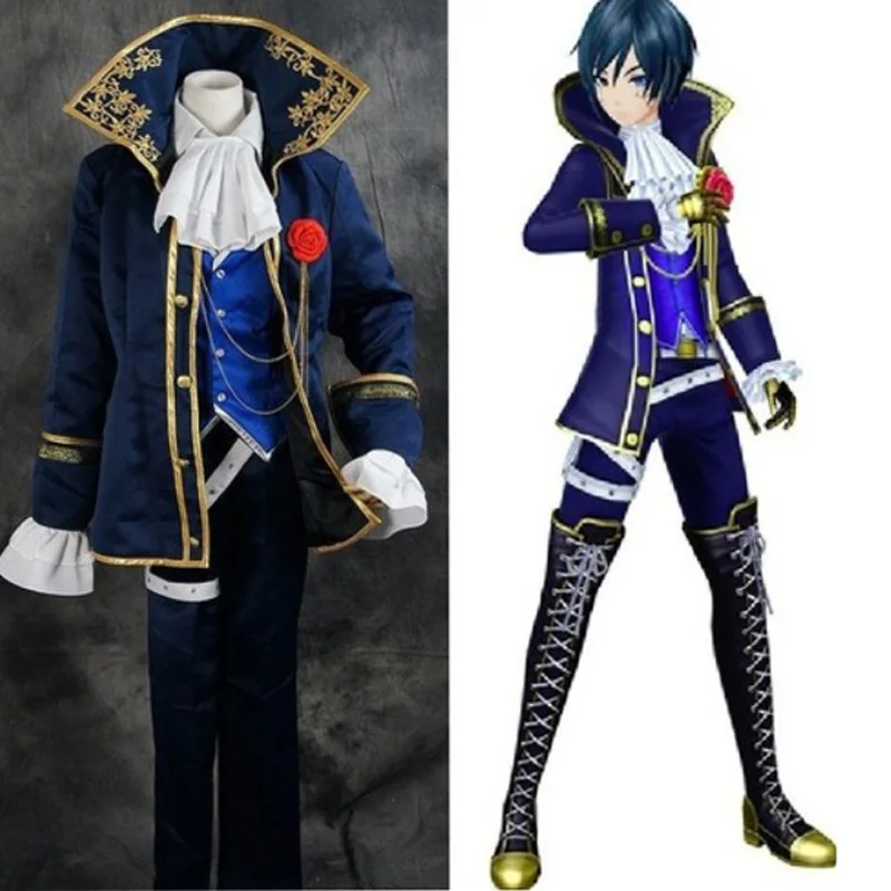 Vocaloid KAITO косплей костюм полный комплект можно настроить для Хэллоуина вечеринки