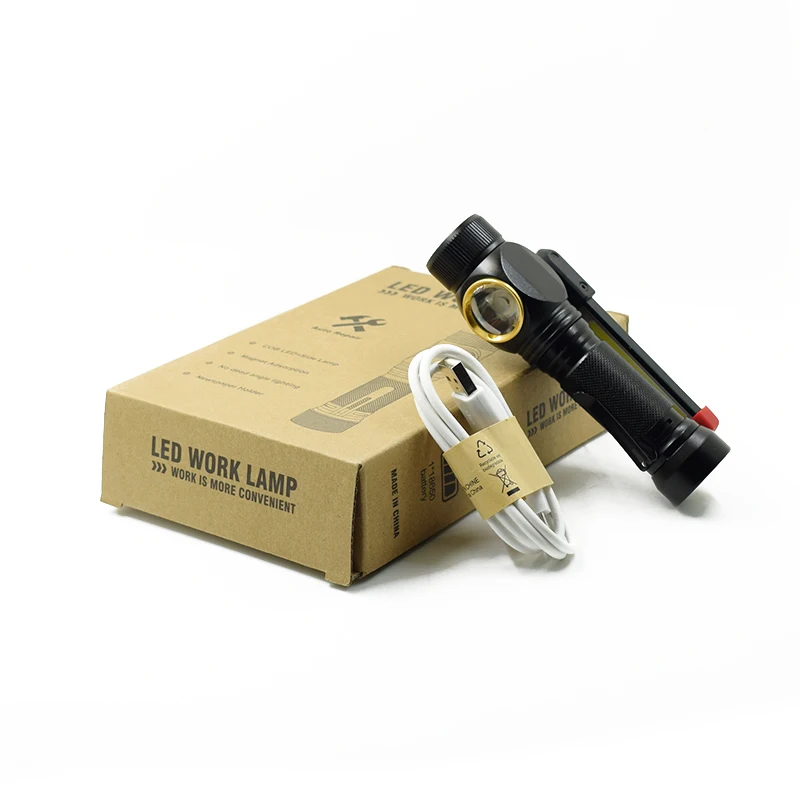 Wasafire T6 + COB светодиодный фонарик USB Перезаряжаемый Магнитный Lanterna лампа для