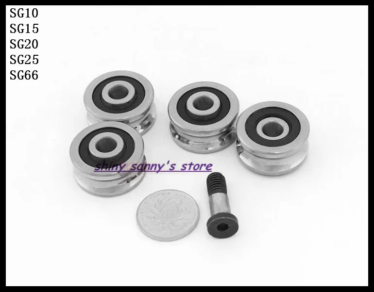 1 3 шт./лот SG10 SG15 SG20 SG25 SG66 U шаровой подшипник стальной шкив шарикоподшипники