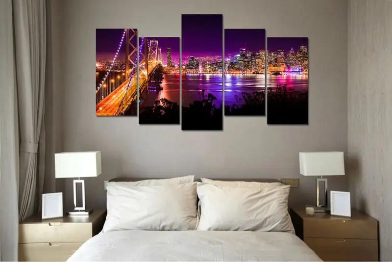 Без рамы HD печати Мост Золотые ворота Сан-Франциско живопись на холсте номер
