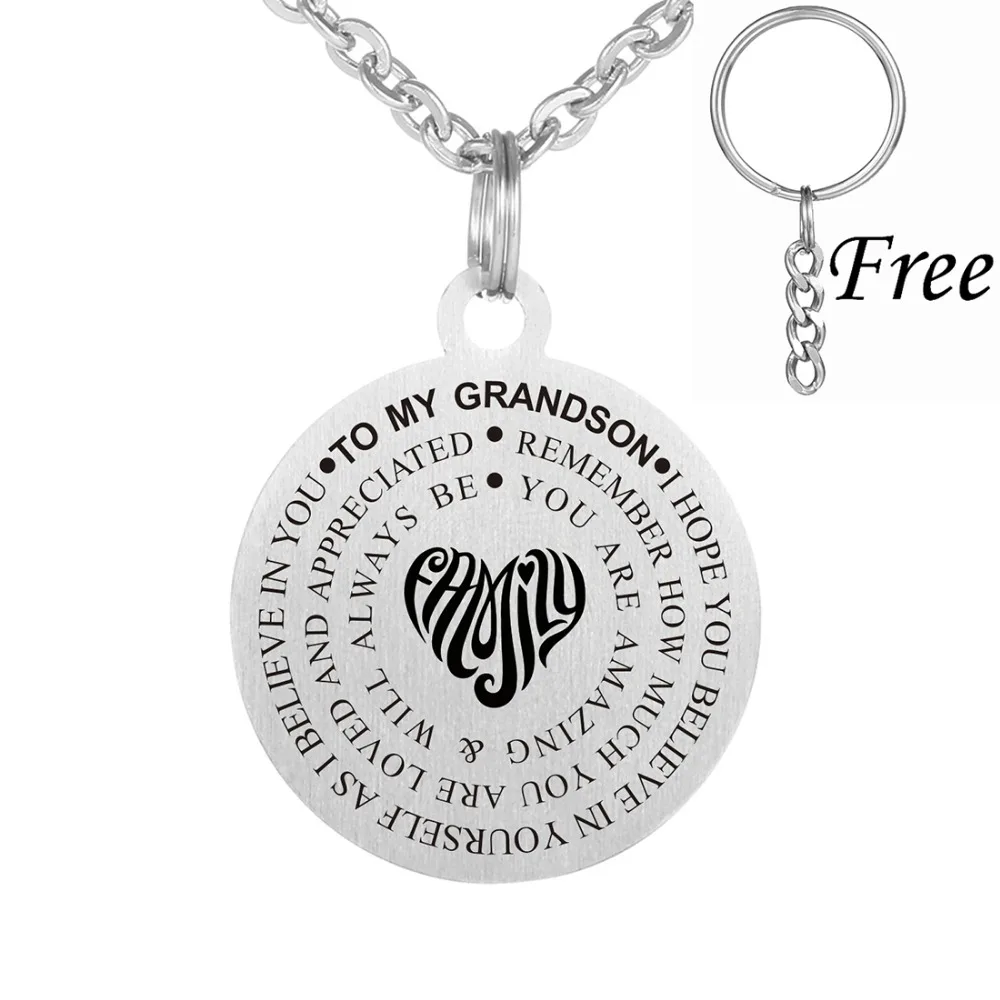 Цепочка Из Нержавеющей Стали для моего внука ювелирные изделия ожерелье с