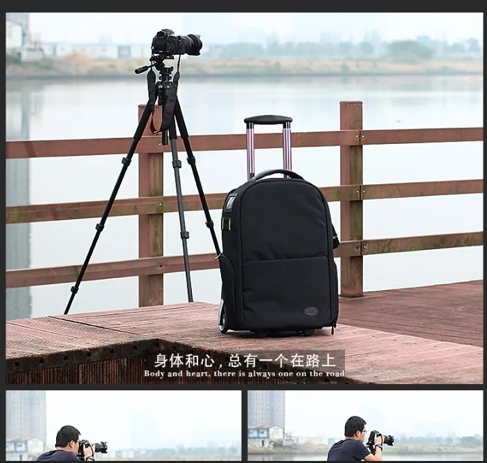 Travel tale Водонепроницаемый профессиональная DSLR чемодан для камеры Сумка для фото и видео камеры цифровой Камера Рюкзак-тележка