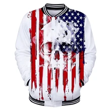 American Independence Day Print Popular New Men/Women 3D Baseball Jacket Trend Boy/Girl 2019 Hot Sale Brand Baseball Jacket