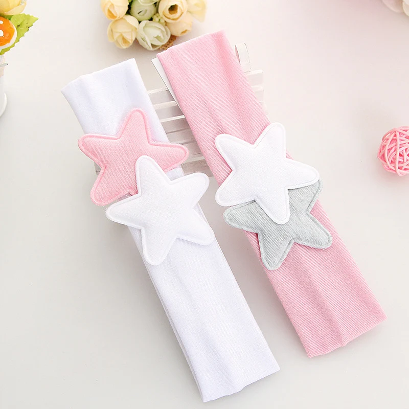 Baby Headband For Girls Lovely 2 Pink Stars Princess Beauty Forever Hair Haarband Hairpins Girl Accessories Child | Детская одежда и