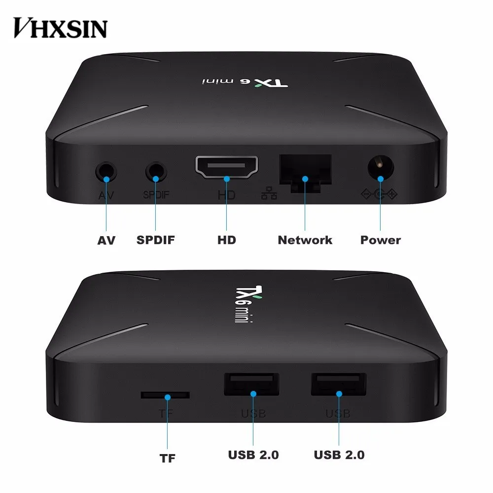 ТВ-приставка VHXSIN 5 шт./лот TX6 mini Smart USB 3 0 android 9 Allwinner H6 2G 16G | Электроника