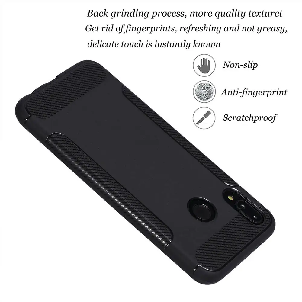 Матовый чехол для телефона Обложка Чехлы HUAWEI P20 Lite Dual SIM карбоновый P20Lite 64 Гб