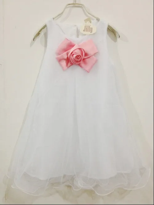 Korean New Girls Dress Kids Chest Three-dimensional Flowers Vest Dresses Children Clothing 3-7 Years | Детская одежда и обувь