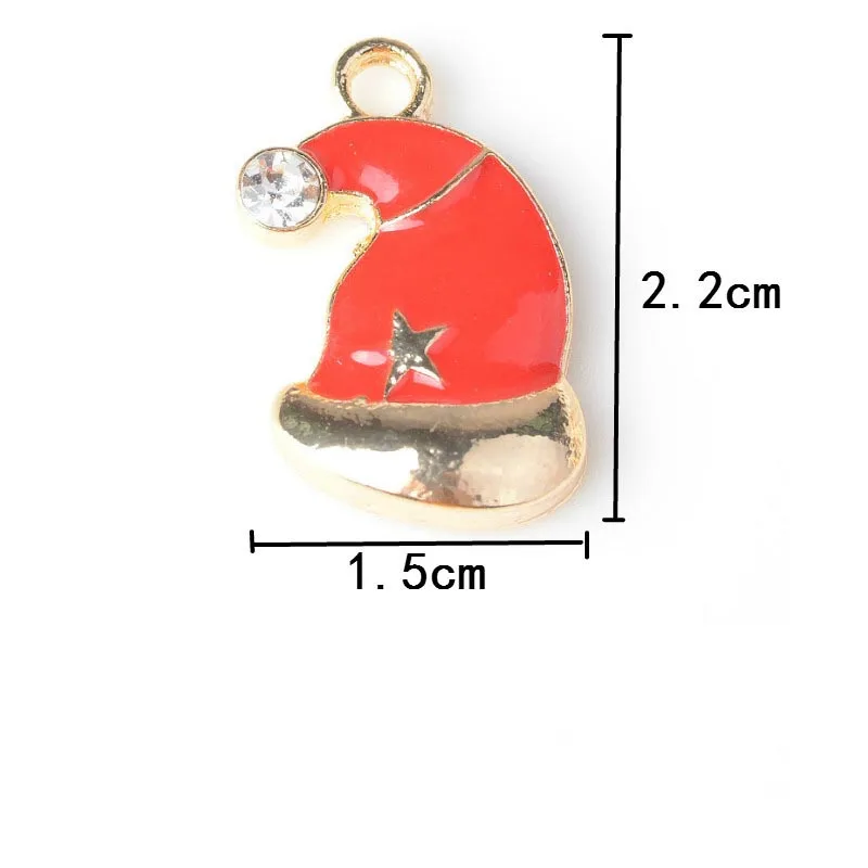 10 шт. Санта Клаус оленем новогоднее металлического сплава для рождественой елки