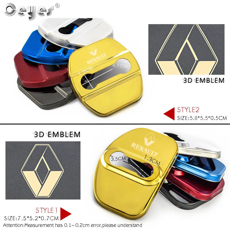 Ceyes Авто Новый 3D дизайн дверной замок чехол для тюнинга автомобиля Renault Megane 2 Scenic