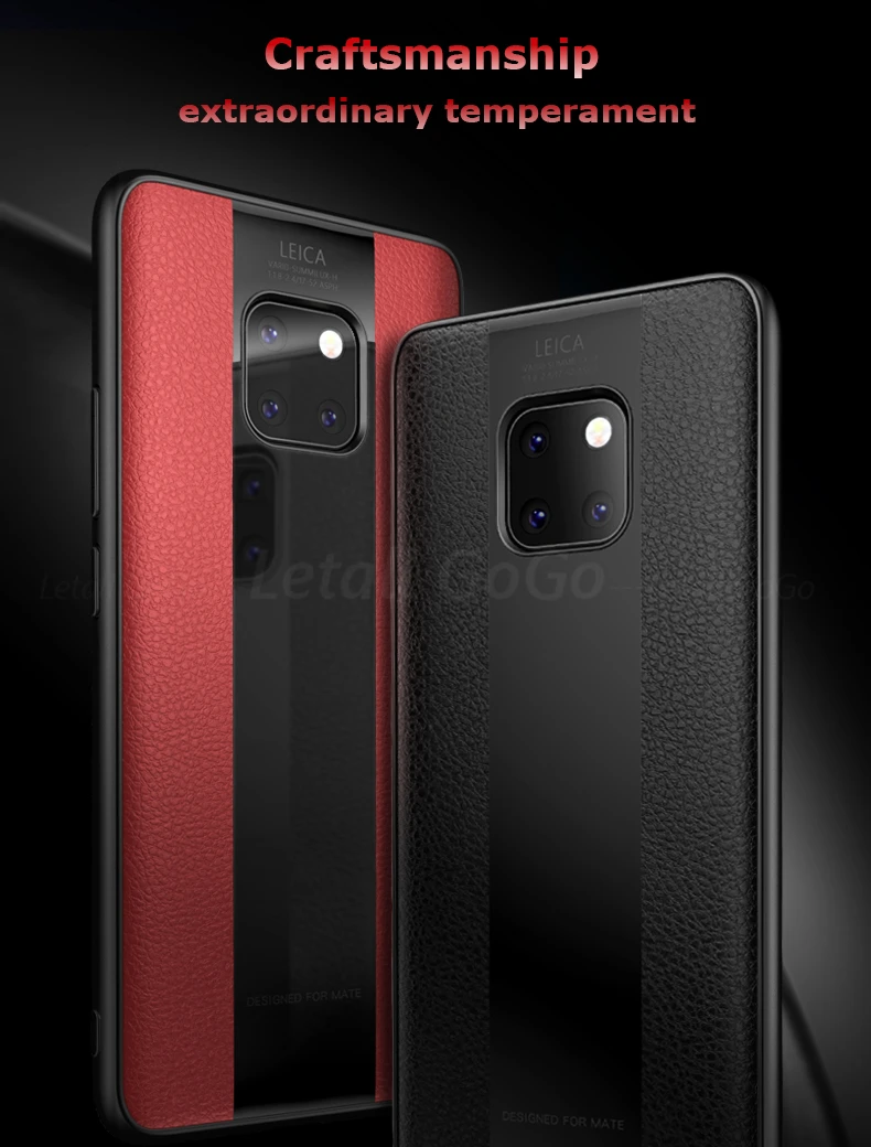 Роскошный кожаный деловой чехол для телефона huawei mate 30 Pro Чехол Силиконовый ударопрочный чехол для huawei mate 20 Pro P20 P30 Pro