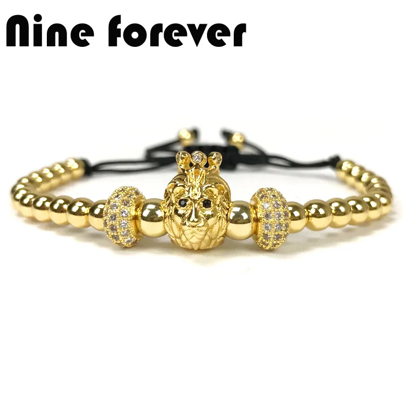 Браслет с подвесками в виде короны и льва для мужчин женщин|bracelets for|beads bracelets for