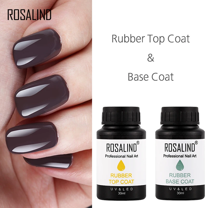 ROSALIND лак для ногтей Новое базовое верхнее покрытие гель Vernis Полупостоянный УФ