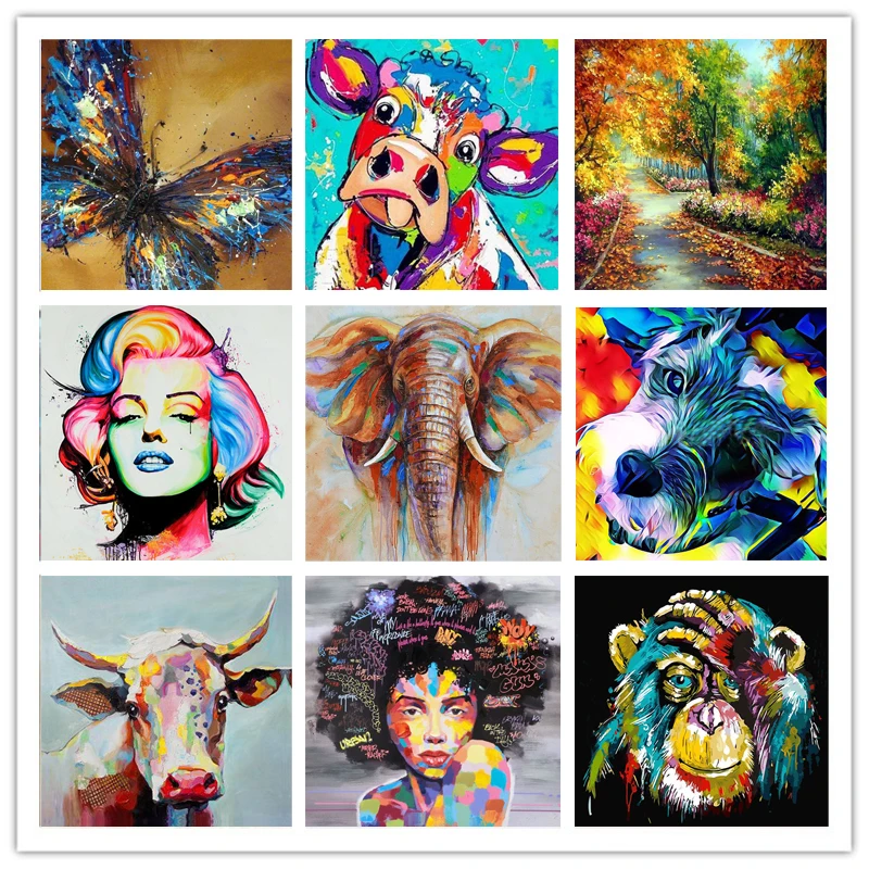 Полная Алмазная Картина Вышивка крестом мультфильм Животные 5D DIY вышивка