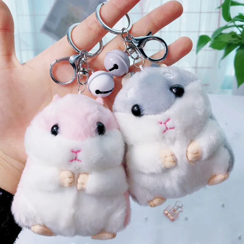 Kawaii милый хомяк плюшевый брелок игрушка мультяшное животное маленькая кукла