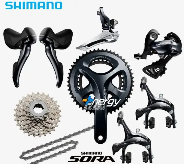 SORA R3000 Groupset 2*9S 18S для дорожного велосипеда|shimano sora|sora road bikegroupset sora |