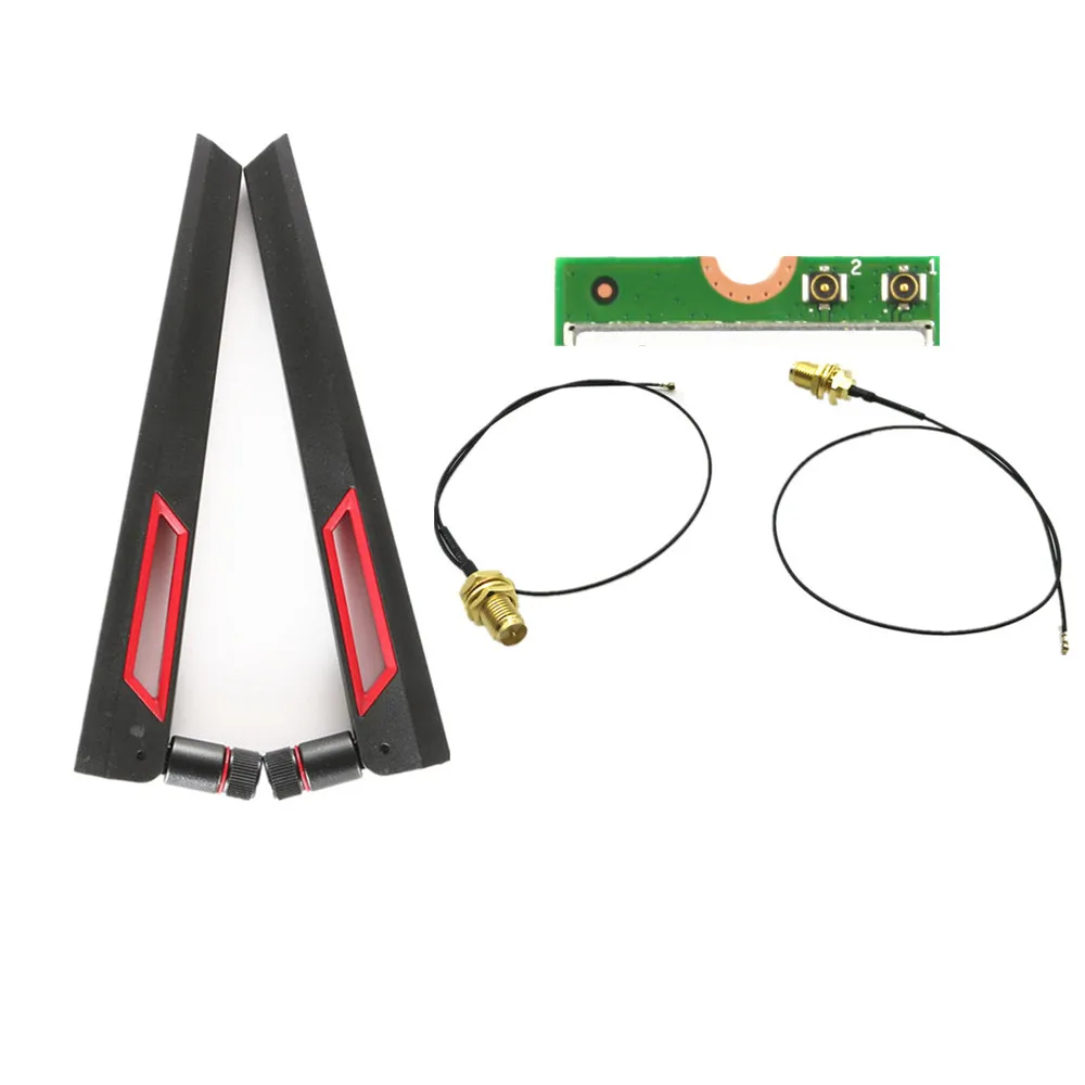 

2Pcs AC88U 8Dbi 2.4G/5Ghz Antenna IPEX MHF4 Antennas set Signal wifi for Intel 7260 7265 8260 8265 9260 9265 Wifi Card