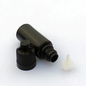 5 комплектов черная пластиковая бутылка-капельница PE мягкая E жидкость с защитой от детей и длинным наконечником пустая игла