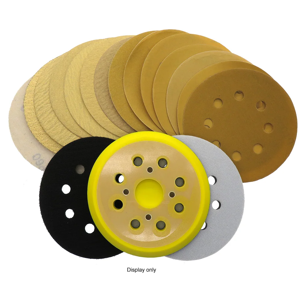 15 шт. 5 дюймов 8 отверстий шлифовальный диск из оксида алюминия 60- 1000 Grits крючок и