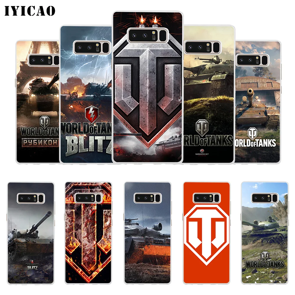 Мягкий силиконовый чехол для телефона IYICAO World of Tanks Samsung A5 A6 Plus A7 A8 A9 J3 J5 J7 Note 8 9