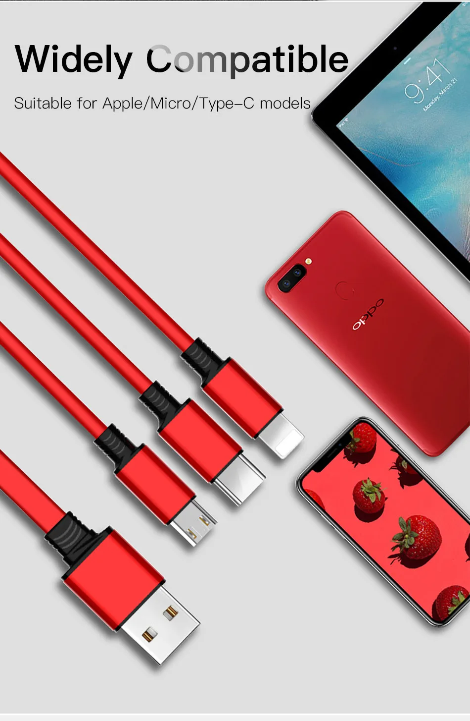 ACCEZZ Выдвижной USB кабель 3A Быстрая зарядка для iPhone XS MAX Micro usb type C для samsung huawei Xiaomi кабели для мобильных телефонов