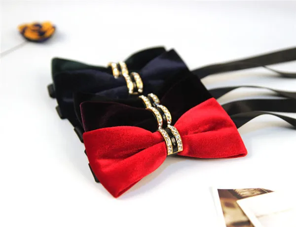 Новый черный/красный/фиолетовый/зеленый/синий однотонный галстук бабочка