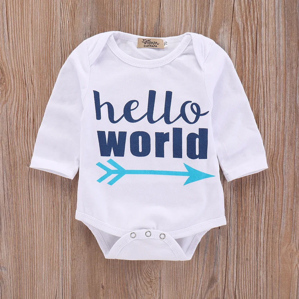 Fashion newborn baby boy clothes set Long sleeve cotton Romper tops+Flower pants+hat 3pcs infant girl |
