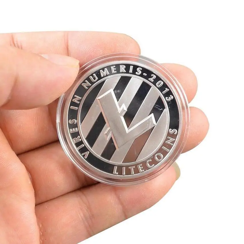 Золотая Посеребренная LTC монета памятная физическая Litecoin Коллекционная