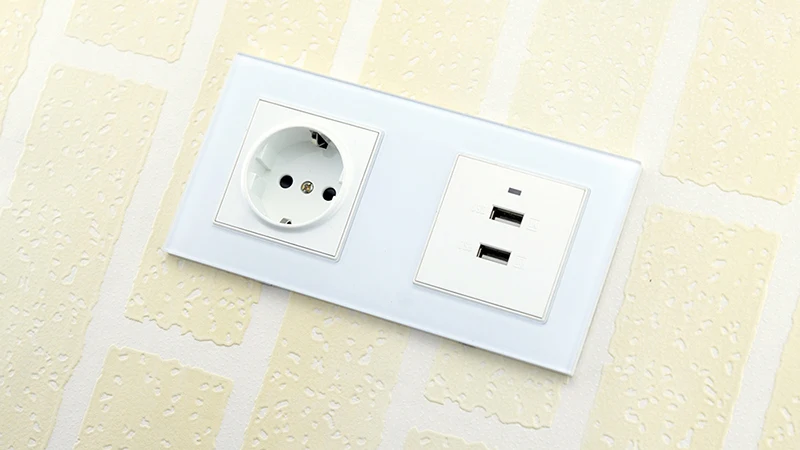Электрическая розетка+ USB, ТВ, RJ45, HDMI Двойной поп-розетка переключатель настенная розетка закаленное стекло панель USB настенная розетка