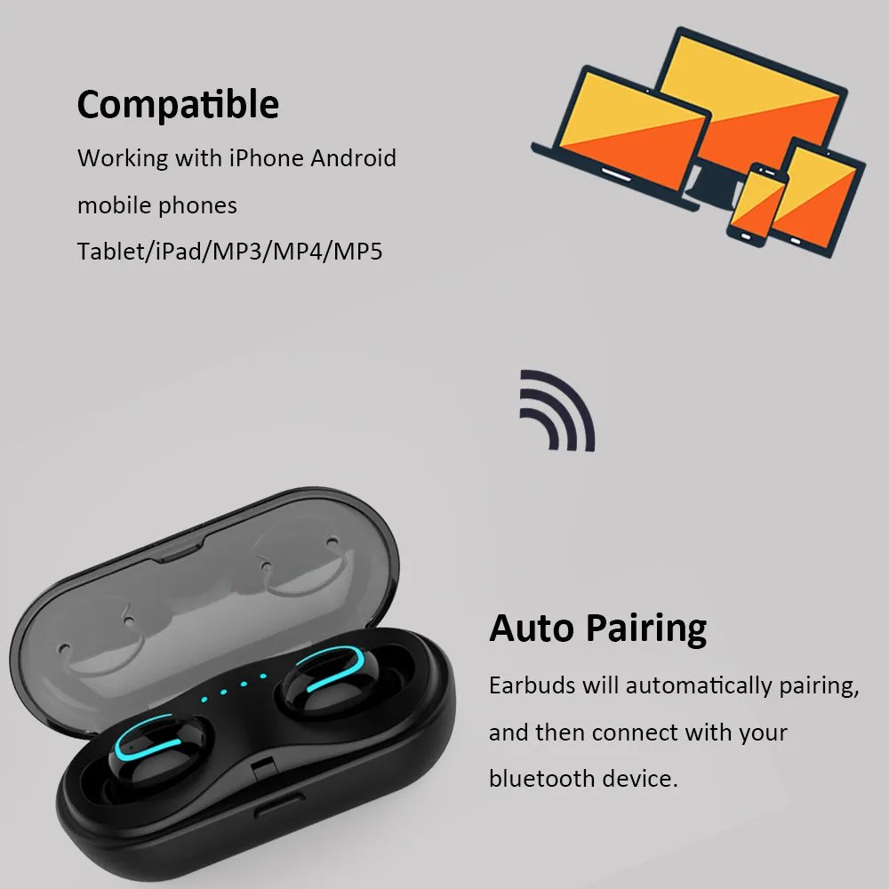 Беспроводные TWS Bluetooth 5 0 наушники гарнитура вызов музыкальные стерео вкладыши с