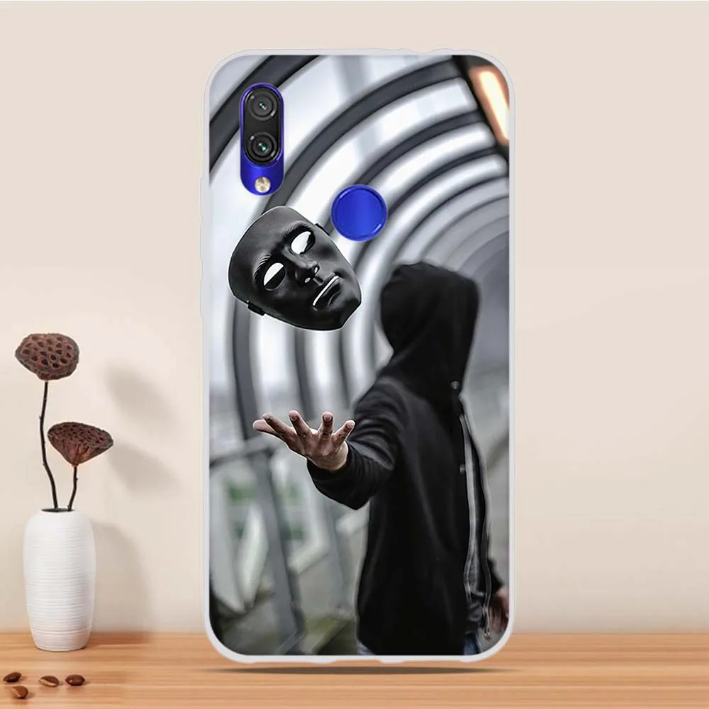 Чехол для Xiaomi Redmi 7 силиконовый милый чехол задняя крышка мягкий из ТПУ